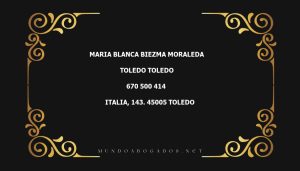 abogado Maria Blanca Biezma Moraleda en la localidad de Toledo