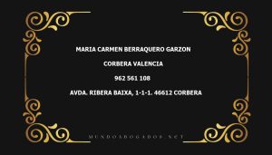 abogado Maria Carmen Berraquero Garzon en la localidad de Corbera