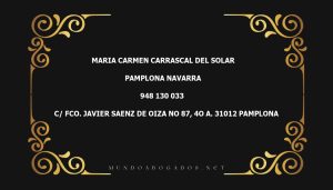 abogado Maria Carmen Carrascal Del Solar en la localidad de Pamplona