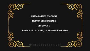 abogado Maria Carmen Diaz Diaz en la localidad de Huétor Vega