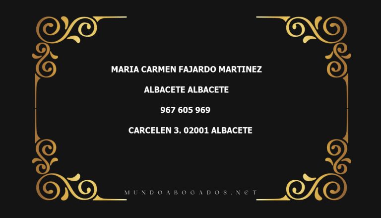 abogado Maria Carmen Fajardo Martinez en la localidad de Albacete