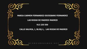 abogado Maria Carmen Fernandez-Escribano Fernandez en la localidad de Las Rozas de Madrid