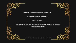 abogado Maria Carmen Gonzalez Grau en la localidad de Torremolinos