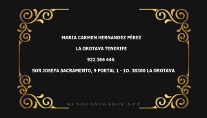 abogado Maria Carmen Hernandez Pérez en la localidad de La Orotava