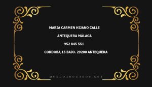 abogado Maria Carmen Hijano Calle en la localidad de Antequera