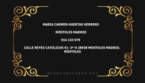 abogado Maria Carmen Huertas Herrero en la localidad de Móstoles