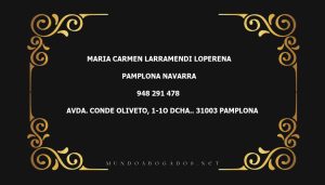 abogado Maria Carmen Larramendi Loperena en la localidad de Pamplona