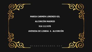 abogado Maria Carmen Lorenzo Gil en la localidad de Alcorcón