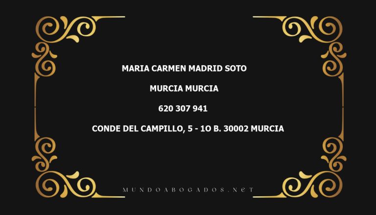 abogado Maria Carmen Madrid Soto en la localidad de Murcia