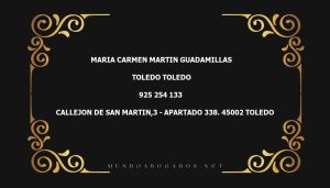 abogado Maria Carmen Martin Guadamillas en la localidad de Toledo