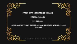 abogado Maria Carmen Martinez Guillen en la localidad de Málaga