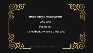 abogado Maria Carmen Noche Cendan en la localidad de Lugo