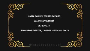 abogado Maria Carmen Torres Catalin en la localidad de Valencia