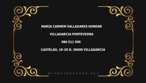 abogado Maria Carmen Valladares Gondar en la localidad de Villagarcia