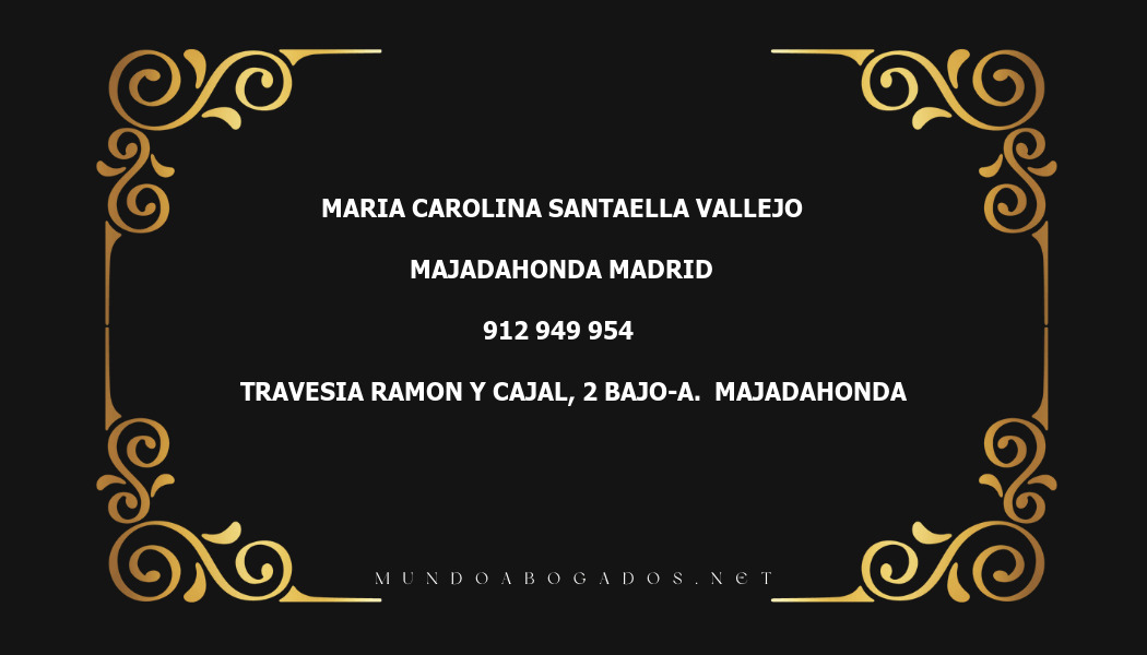 abogado Maria Carolina Santaella Vallejo en la localidad de Majadahonda