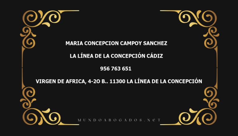 abogado Maria Concepcion Campoy Sanchez en la localidad de La Línea de la Concepción