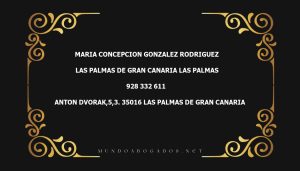 abogado Maria Concepcion Gonzalez Rodriguez en la localidad de Las Palmas de Gran Canaria