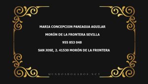 abogado Maria Concepcion Paniagua Aguilar en la localidad de Morón de la Frontera