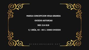 abogado Maria Concepcion Vega Granda en la localidad de Oviedo