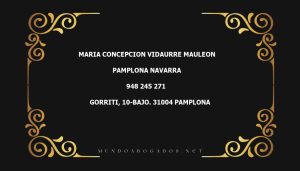 abogado Maria Concepcion Vidaurre Mauleon en la localidad de Pamplona