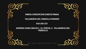 abogado Maria Concepcion Zurita Prada en la localidad de Villanueva del Pardillo