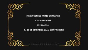 abogado Maria Consol Ramio Campamar en la localidad de Girona