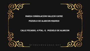 abogado Maria Consolacion Vallejo Cayre en la localidad de Pozuelo de Alarcon