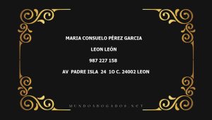 abogado Maria Consuelo Pérez Garcia en la localidad de Leon