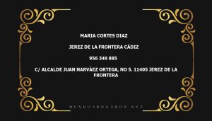 abogado Maria Cortes Diaz en la localidad de Jerez de la Frontera