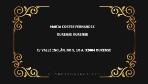 abogado Maria Cortes Fernandez en la localidad de Ourense