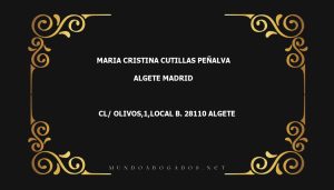 abogado Maria Cristina Cutillas Peñalva en la localidad de Algete