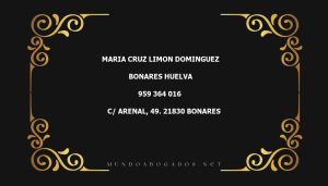 abogado Maria Cruz Limon Dominguez en la localidad de Bonares