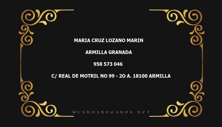 abogado Maria Cruz Lozano Marin en la localidad de Armilla