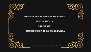 abogado Maria De Gracia Villalba Rodriguez en la localidad de Sevilla