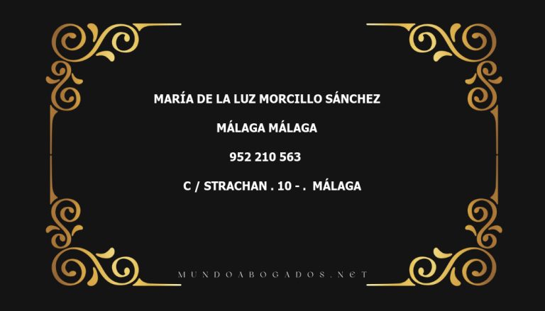 abogado María De La Luz Morcillo Sánchez en la localidad de Málaga