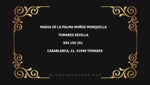 abogado Maria De La Palma Muñoz Morquilla en la localidad de Tomares