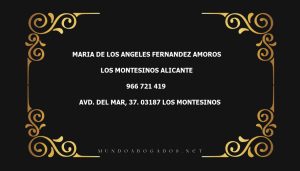 abogado Maria De Los Angeles Fernandez Amoros en la localidad de Los Montesinos