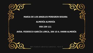 abogado Maria De Los Angeles Peregrin Segura en la localidad de Almería