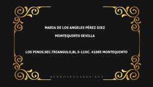 abogado Maria De Los Angeles Pérez Diez en la localidad de Montequinto