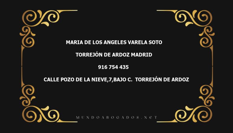 abogado Maria De Los Angeles Varela Soto en la localidad de Torrejón de Ardoz