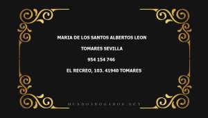 abogado Maria De Los Santos Albertos Leon en la localidad de Tomares