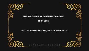 abogado Maria Del Camino Santamarta Alegre en la localidad de Leon