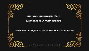 abogado Maria Del Carmen Arias Pérez en la localidad de Santa Cruz de la Palma