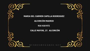 abogado Maria Del Carmen Capilla Rodriguez en la localidad de Alcorcón