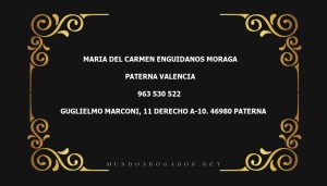 abogado Maria Del Carmen Enguidanos Moraga en la localidad de Paterna