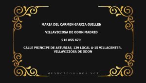 abogado Maria Del Carmen Garcia Guillen en la localidad de Villaviciosa de Odon