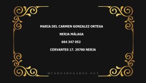 abogado Maria Del Carmen Gonzalez Ortega en la localidad de Nerja