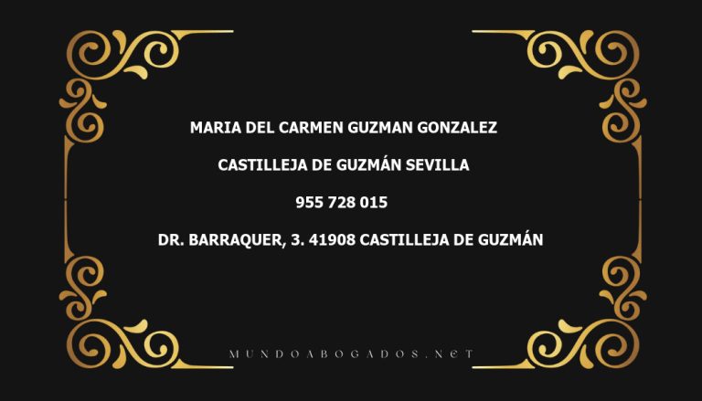 abogado Maria Del Carmen Guzman Gonzalez en la localidad de Castilleja de Guzmán