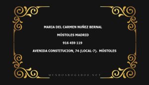 abogado Maria Del Carmen Nuñez Bernal en la localidad de Móstoles