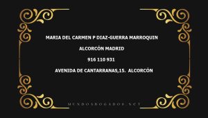 abogado Maria Del Carmen P Diaz-Guerra Marroquin en la localidad de Alcorcón